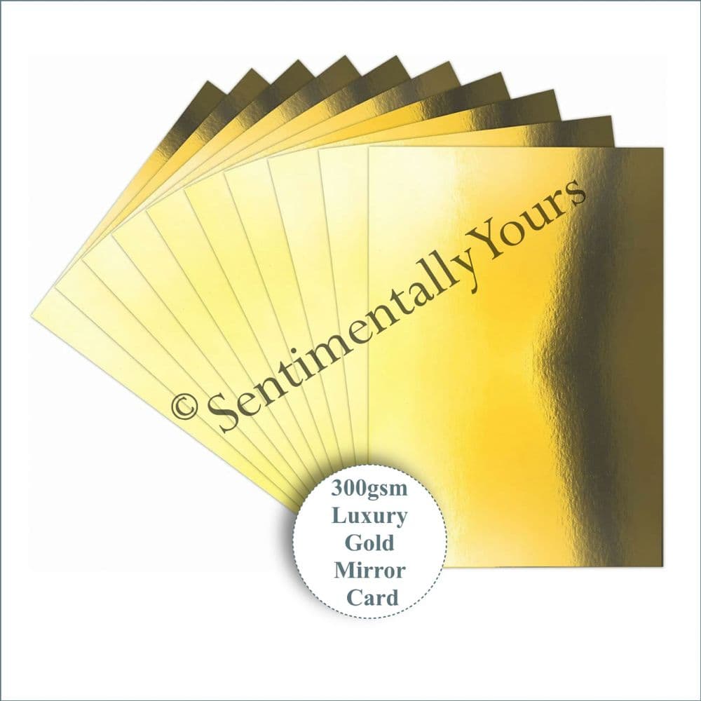 Premium Gold Mirror Card - 20 A4 Sheets 300gsm