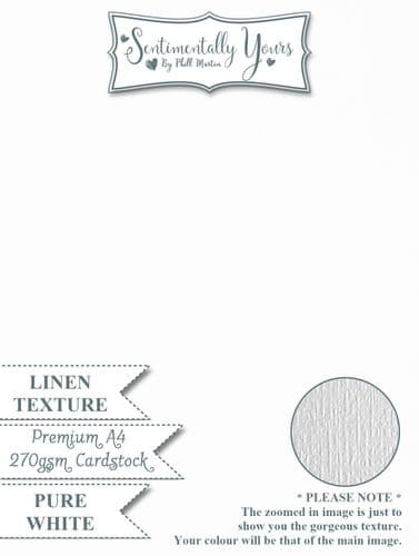 Pure White Premium LINEN Texture Cardstock