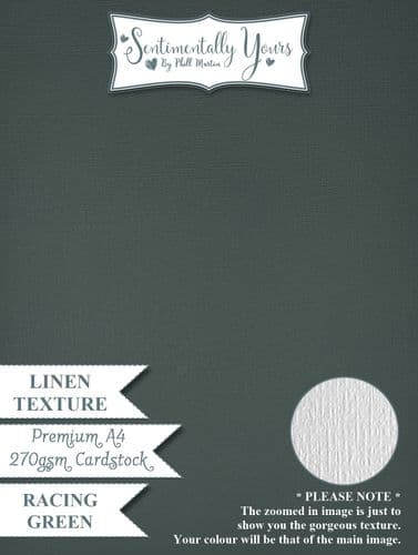 Racing Green Premium LINEN Texture Cardstock