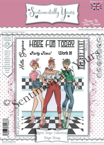 Retro Diner - Diner Divas A5 Stamp Set