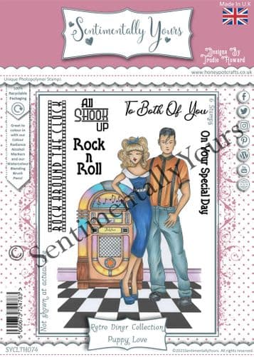 Retro Diner - Puppy Love A5 Stamp Set
