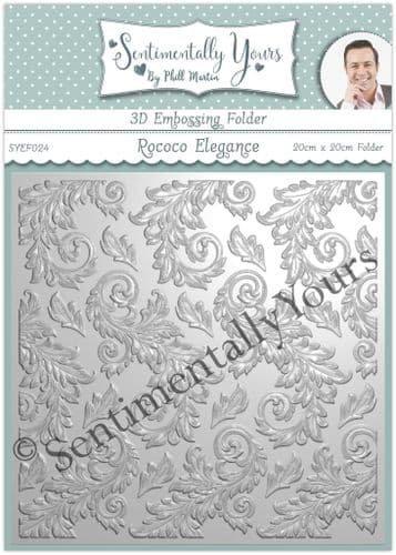 Rococo Elegance 8x8 3D Embossing Folder