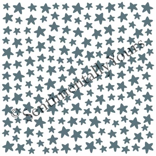 Scattered Stars 6x6 Stencil
