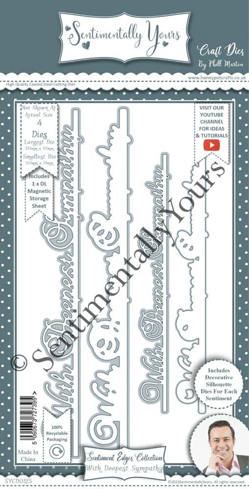 Sentiment Edge DL Die Set - With Deepest Sympathy