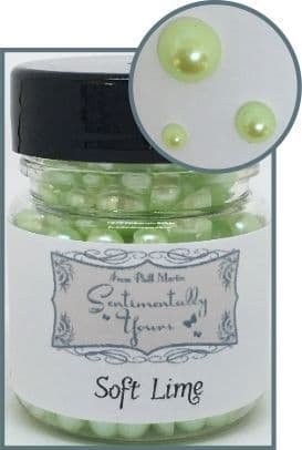 Soft Lime Jar Of Pearls
