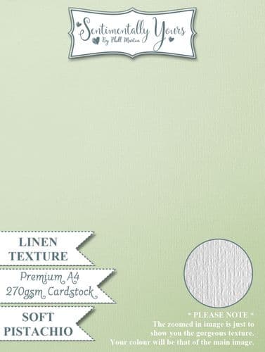 Soft Pistachio Premium LINEN Texture Cardstock