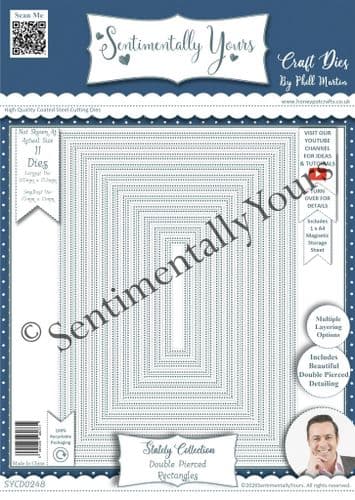 Stately Double Pierced Rectangles A4 Die Set