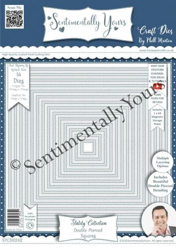 Stately Double Pierced Squares A4 Die Set