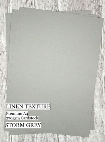 Storm Grey Premium LINEN Texture Cardstock