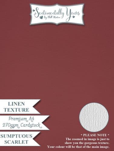 Sumptuous Scarlet Premium LINEN Texture Cardstock