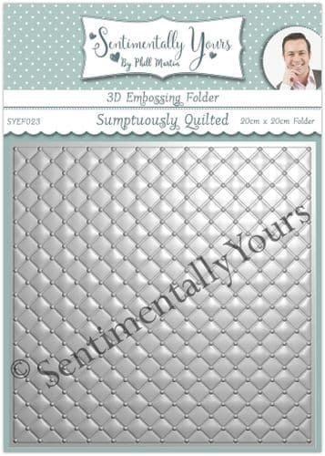 Sumptuously Quilted 8x8 3D Embossing Folder