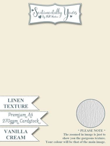 Vanilla Cream Premium LINEN Texture Cardstock
