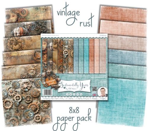Vintage Rust 8x8 Paper Packs