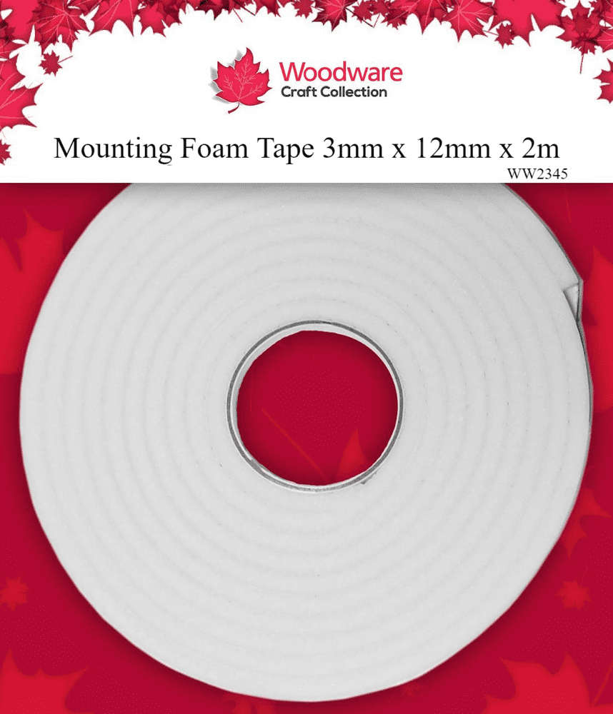 Woodware Mounting Foam Tape 3mm x 12mm x 2m