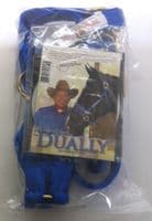 Monty Roberts Dually Halter Large Blue Nylon Headcollar