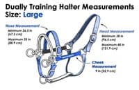 Monty Roberts Dually Halter Large Blue Nylon Headcollar