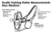 Monty Roberts Dually Halter Medium Black Nylon Headcollar