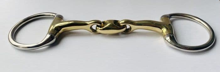 10mm double Jointed Fixed Cheek Snaffle. 45mm Rings 4.5