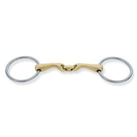 10mm Verbended Loose Ring Snaffle. 40mm Rings 3.5" & 4"