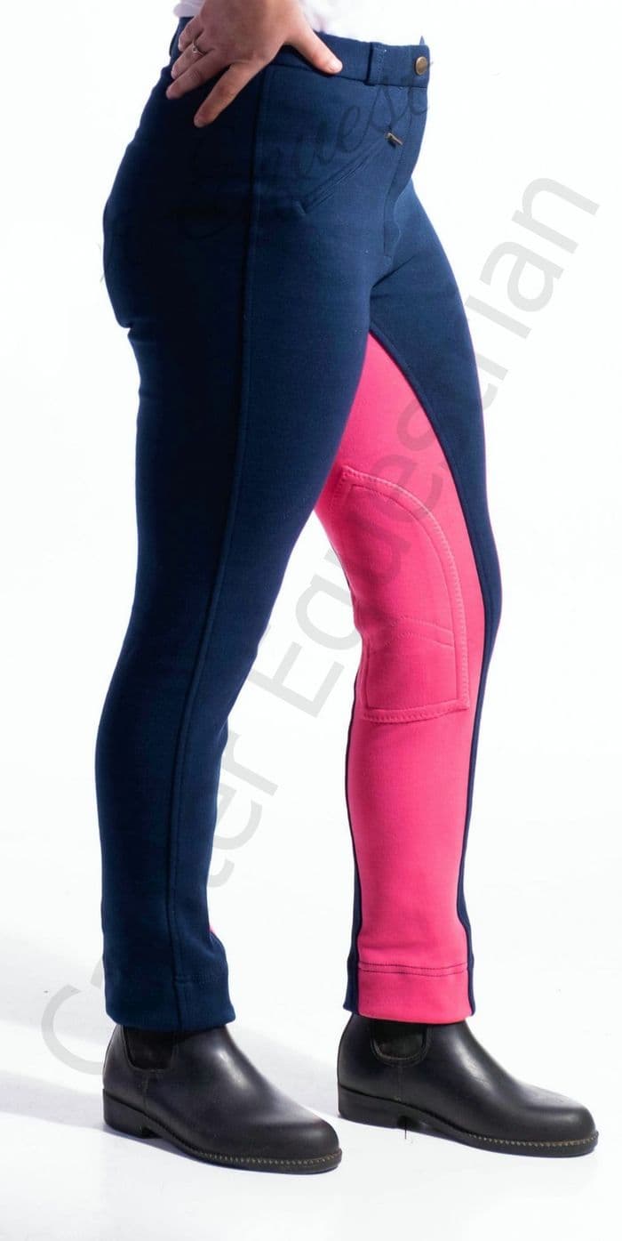 Canter Childrens Pink/Navy Jodhpurs