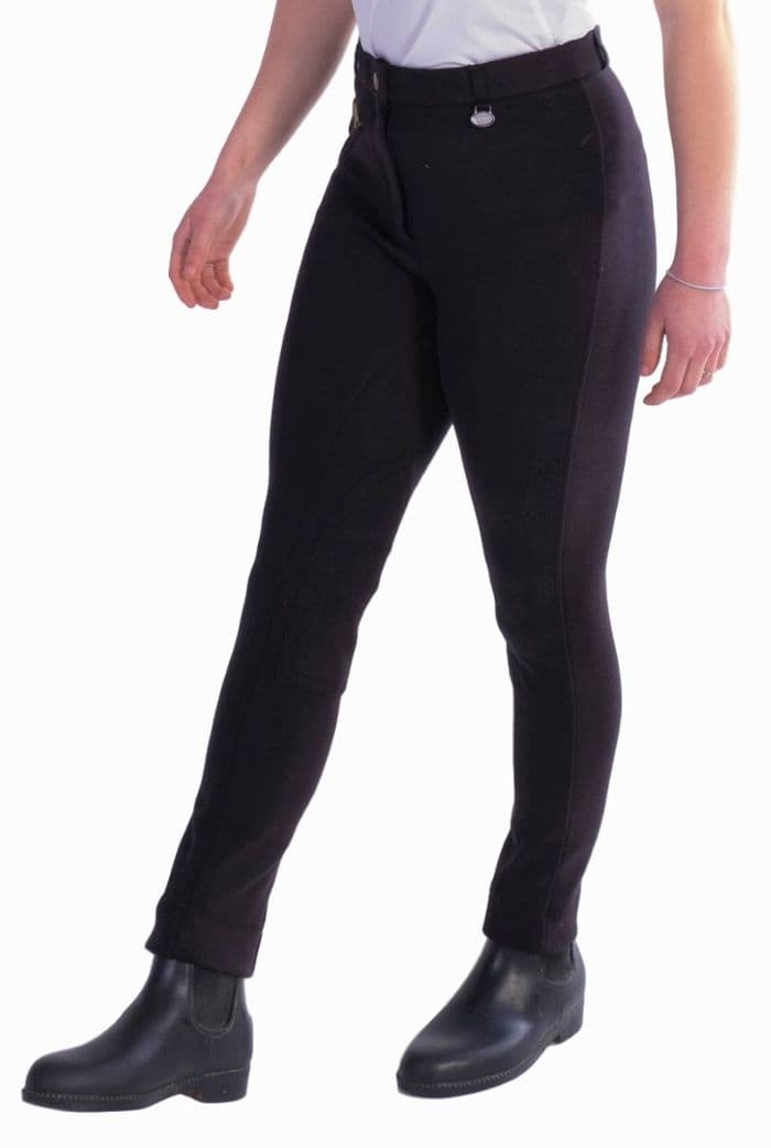 Canter Childrens  Plain Black Jodhpurs