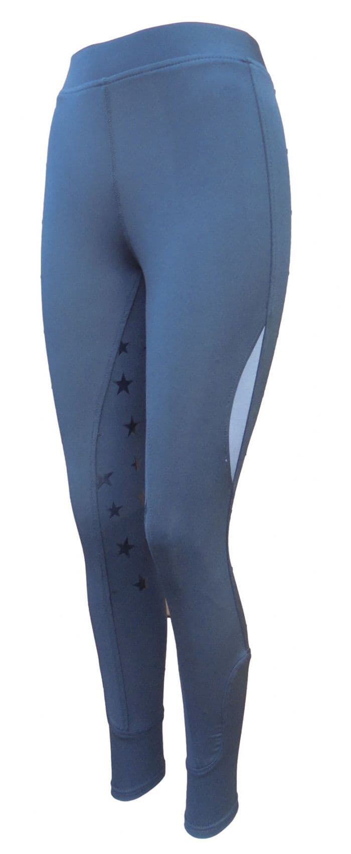 Canter Childs Full Seat Star Silicone Riding Tights- Black