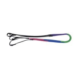 Hy Equestrian Rubber Covered Training Reins~Purple/Green/Blue/Fuchsia