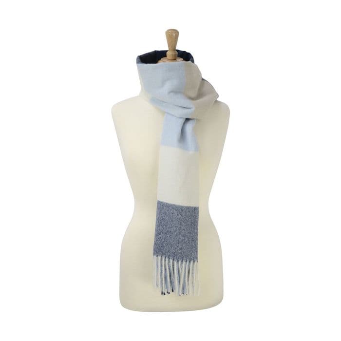 HyFASHION Cumbria Soft Touch Scarf- Navy/White/Light Blue