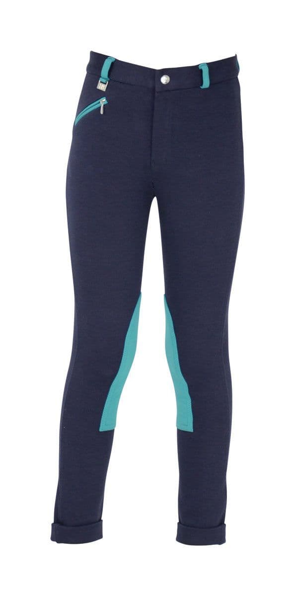 HyPERFORMANCE Belton Children's Jodhpurs~Navy/Teal
