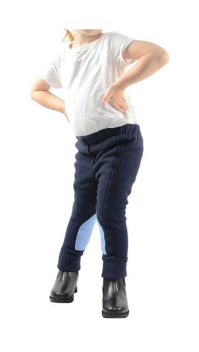 HyPERFORMANCE Fleece Tots Jodhpurs~Navy/Sky Blue