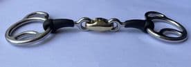 Rubber double jointed Wilkie Snaffle. 40mm Rings