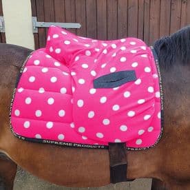 Supreme Products Dotty Fleece Saddle Pad~Paradise Pink