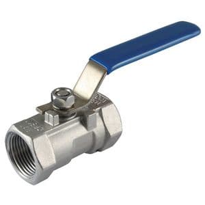 316 S/S Ball Valves - 1 Piece, Reduced Bore, Female, BSPP
