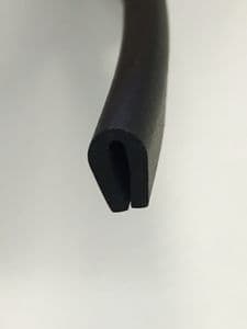 5 mtrs Small black rubber U channel edging trim seal 7 mm x 5 mm car boat caravan
