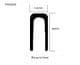 Black Rubber U Channel Edging Trim Seal 10mm x 5mm (BRS1A)