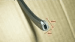 CLASSIC AUSTIN MINI BLACK RUBBER GRIPPING SILL SEAM TRIM EDGING SIDE (NEW) #4
