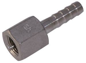 Female Thread X Hose Tail (Fixed), BSPP 316 Stainless Steel Pipe Fitting