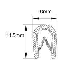 10 Mtrs WHITE CAR EDGE TRIM SEAL Interior Exterior PVC EDGING Rubber Van Boat (2) 3241 P