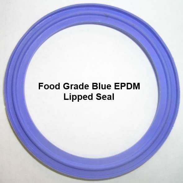 Lipped Blue EPDM Gasket Food Grade Packs of 10