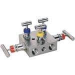 P5VM-SS-8-R 3 VALVE MANIFOLD, PIPE TO PIPE, 1/2" NPT