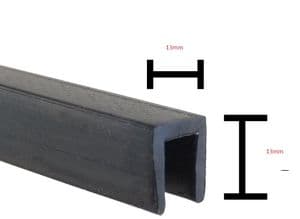 Rubber U Channel Edging Trim Seal Square 13 mm x 13 mm #23