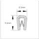 Small Rubber Black Edge Trim 10mm x 6mm (BRS2177)