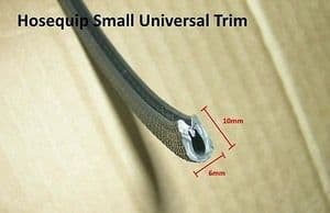Small Rubber Black Edge Trim 10mm x 6mm (BRS2177)