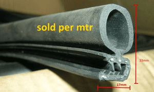 Universal Large Rubber Trim (Sold by the metre)
