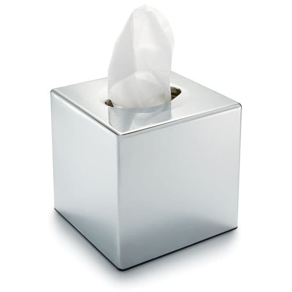 Chrome Cube Tissue Box Cover Tissue Dispenser