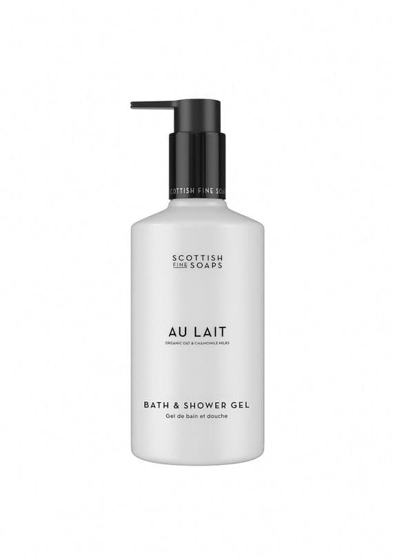 Au Lait Bath & Shower Gel 300ml Bottle, Empty Bottle & Pump and Replacement Pump