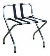 Chrome Luggage Rack with Back