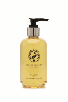 Duck Island Bath Foam & Shower Gel 250ml refillable pump bottle