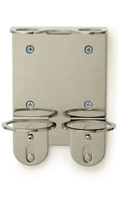 Duck Island Chrome Double Wall Mounted Bracket for 250ml Bottles