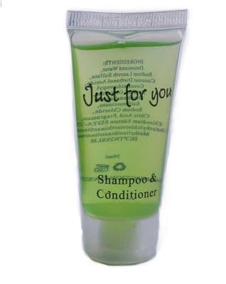 Just For You Shampoo  and Conditioner Tubes 20ml